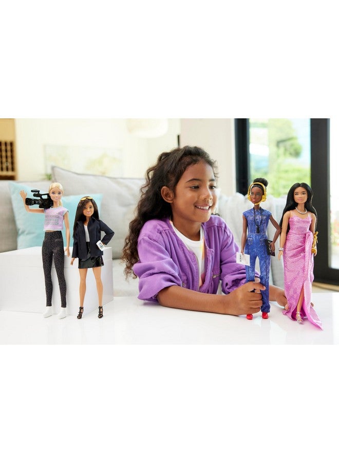 Careers Set Of 4 Dolls & Accessories Women In Film With Studio Executive Director Cinematographer & Movie Star In Removable Looks