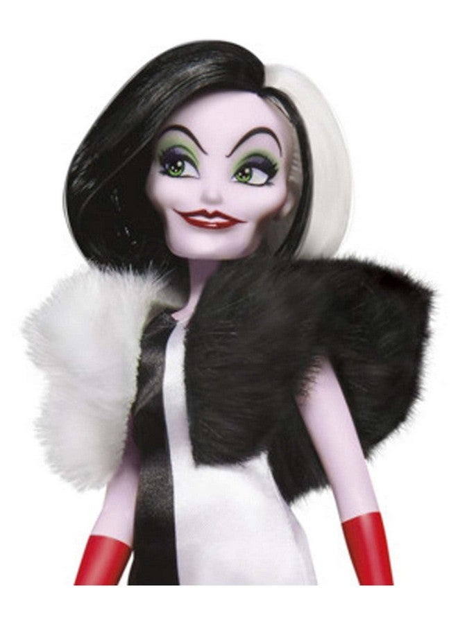 Villains Cruella De Vil Fashion Doll Accessories And Removable Clothes Disney Villains Toy For Kids 5 Years Old And Up