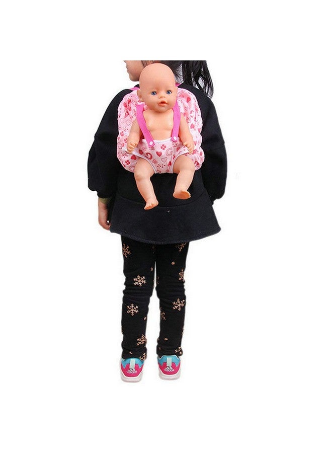 Baby Doll Pink Carrier Backpack Doll Accessories Storage For Doll Clothes And Accessories For 15 Inch To 18 Inch Dolls