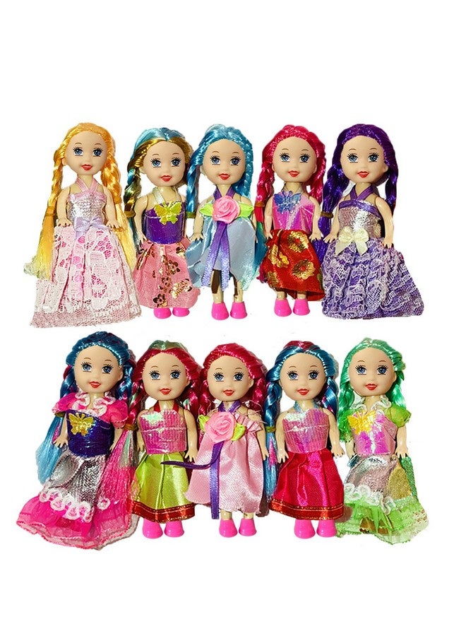 10 Sets Doll Clothes For 3 Inch Mini Doll ，Include 10 Pieces Girl Mini Dolls 10 Sets Handmade Doll Clothes And 10 Pairs Of Doll Shoes