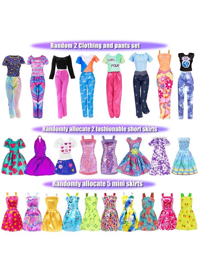94Pcs Doll Clothes And Accessories With Doll Closet For 11.5 Inch Fashion Design Kit Girl Doll Dress Up Including Long Princess Dress Outfits And Shoes Handbags Necklaces Diy Bead Stickers