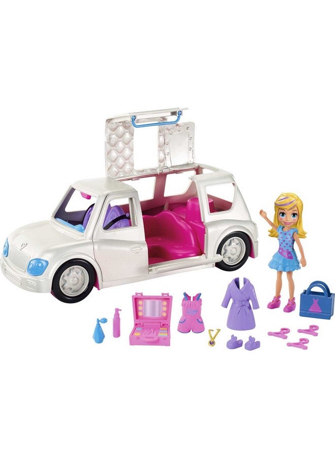 Vehicle Toy With 3Inch Doll And 14 Fashion Accessories Arrive In Style Limo Playset