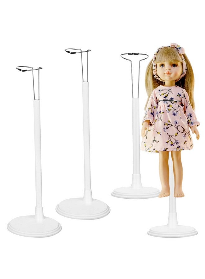 18 Inches Doll Stands 4Pcs Adjustable Doll Display Stands Doll Support Stand Action Figure Stand Doll Bracket White Rack Organizers Dolls Accessories For Size 13Inches 18Inches American Doll