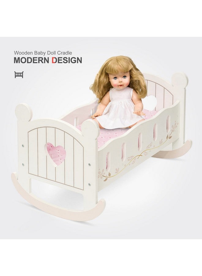 Wooden Baby Doll Crib Baby Doll Bed Toys Fits Up To 18 Inch Doll Accessories