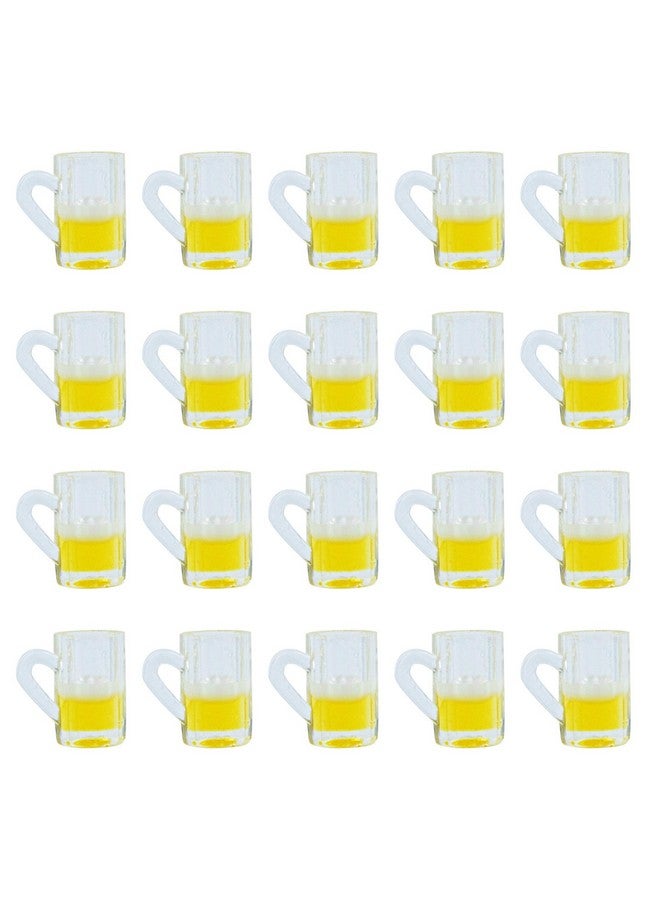 Lovely Mini Plastic Beer Cup Mug Model Mugs Miniature Cups For Miniature Accessories (20 Pieces)