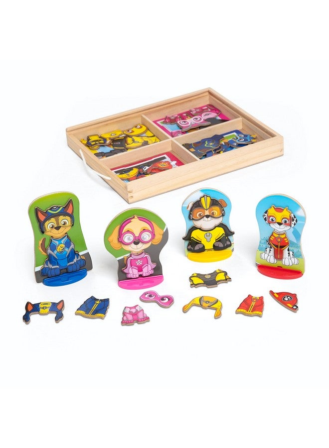 Paw Patrol Wooden Magnetic Pretend Play (64 Pieces) Multi Color Toys Activity Set For Kids Ages 3+