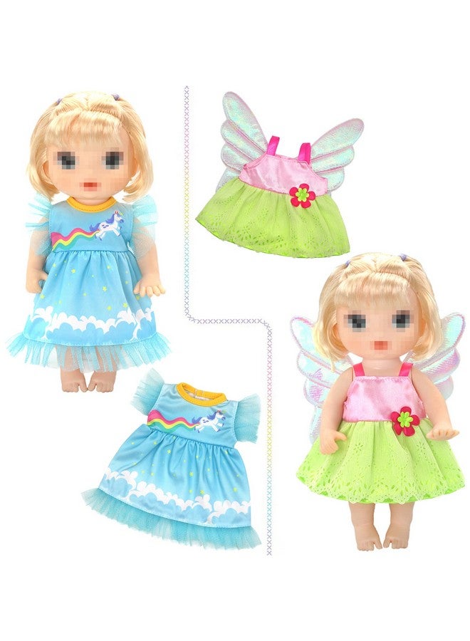 9 Pieces Doll Clothes Outfits For Alive Baby Doll Clothing Fits 13 14 14.5 Inch Girl American Doll Clothes And Accessories