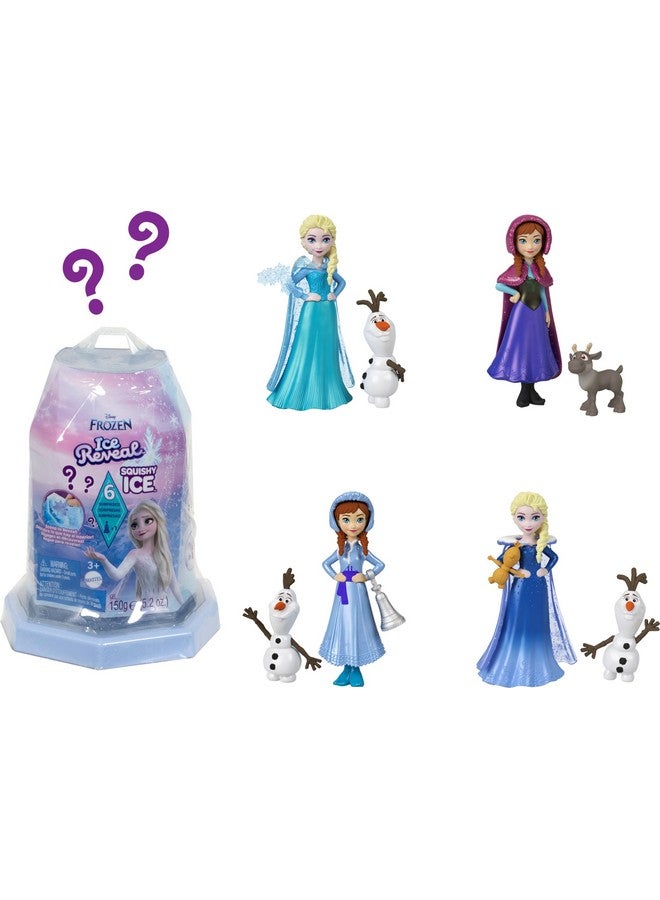 Disney Frozen Small Doll Ice Reveal With Squishy Ice Gel And 6 Surprises Including Character Friend & Play Pieces (Dolls May Vary)