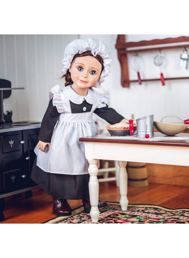18 Inch Doll Clothes & Accessories 4 Pc Late1800'S Kitchen Maid Uniform With Dress Cap Apron Pantaloons Compatible For Use With American Girl Dolls. Doll Not Included