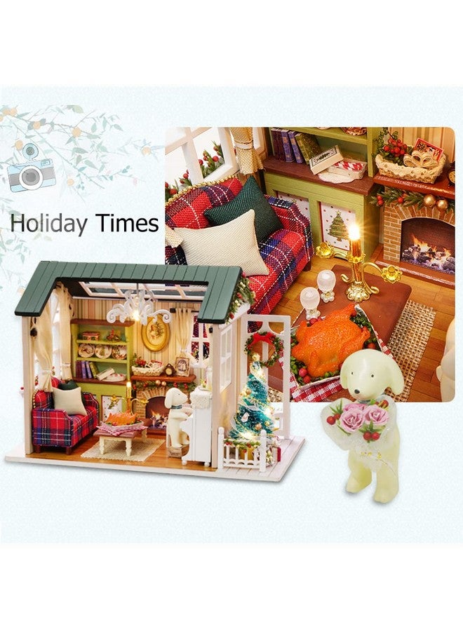 Romantic And Cute Dollhouse Miniature Diy House Kit Creative Room Perfect Diy Gift For Friendslovers And Families(Sunny Holiday Time)