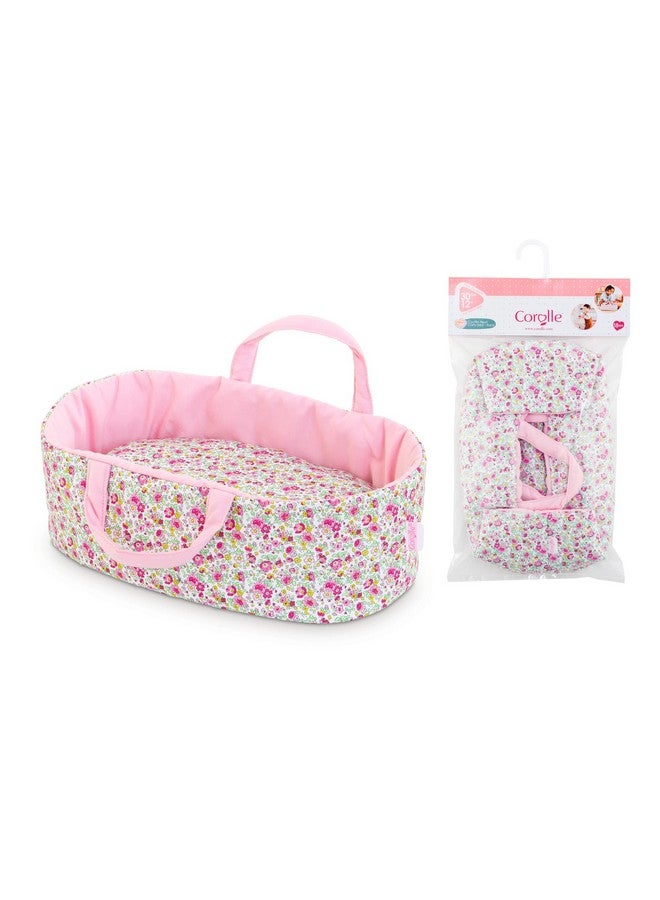 Baby Doll Carry Bed Floral Print Design With Reversible Blanket Mon Premier Poupon Clothing And Accessories Fits 12