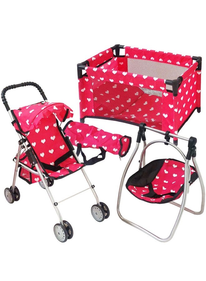 Baby Doll Accessories Set 31 Baby Doll Furniture Set With Baby Doll Stroller Baby Doll Crib Baby Doll Swing Baby Doll Bed Set For 18” Doll Play Baby Doll Toys For 18