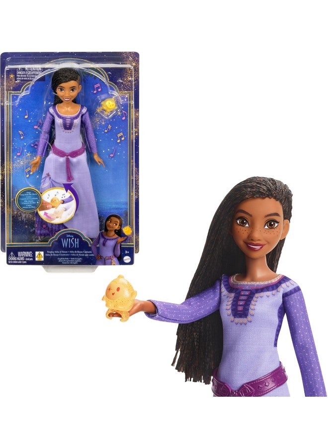 Disney Wish Singing Asha Of Rosas Fashion Doll & Star Figure Posable With Removable Outfit Sings “This Wish” In English