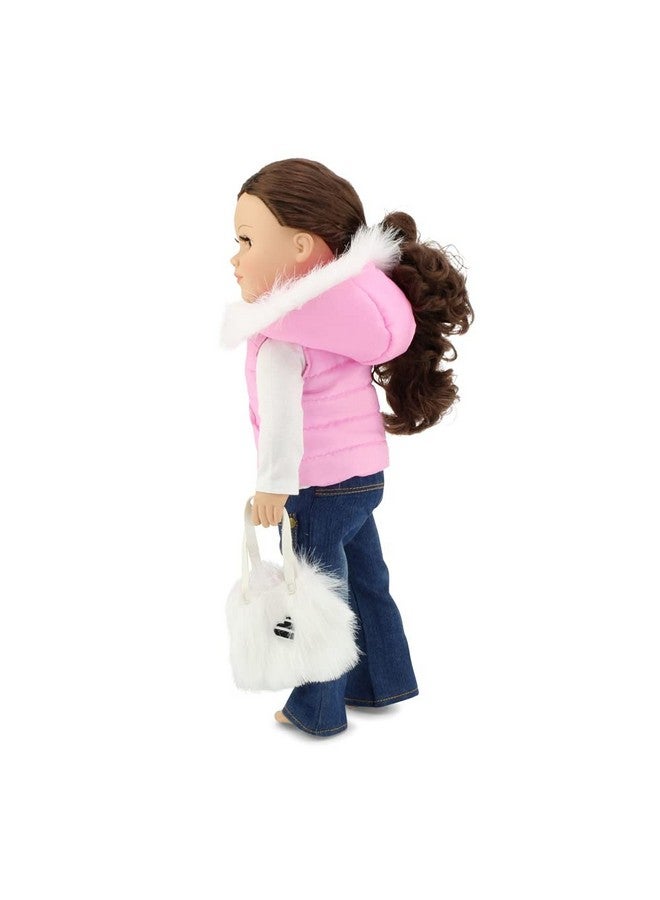 18Inch Doll Pink Puffer Vest Coat Gift Set 4 Pc 18