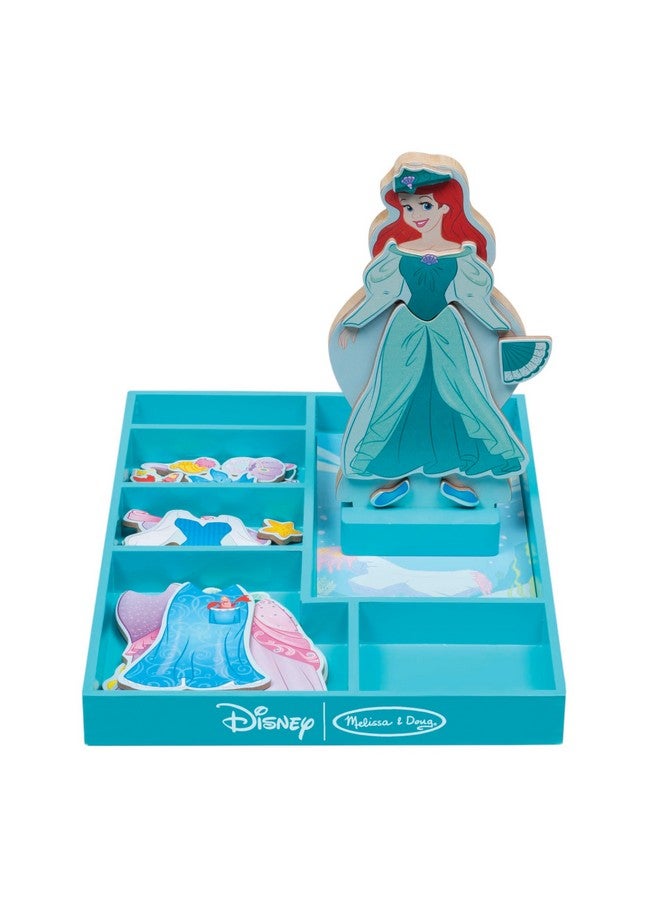 Disney Ariel Magnetic Dressup Wooden Doll Pretend Play Set (30+ Pcs)