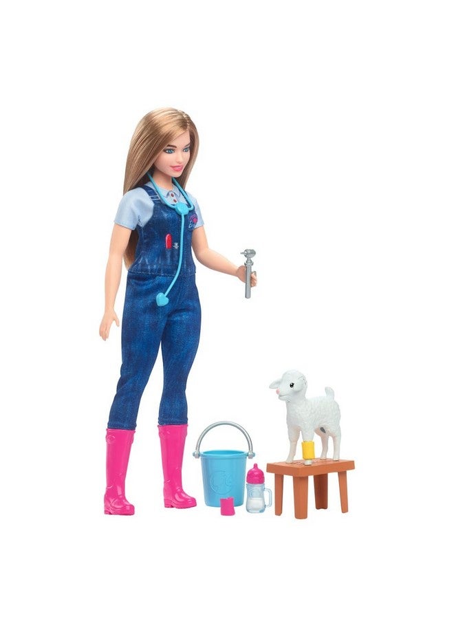 65Th Anniversary Doll & 10 Accessories Farm Veterinarian Set With Blonde Vet Doll Lamb With Moving Ears & More