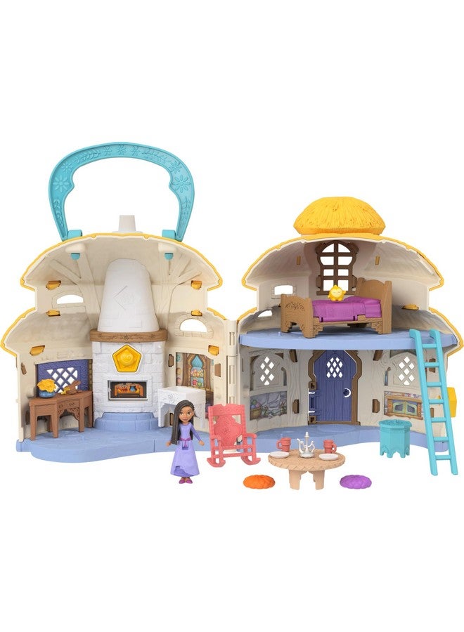 Disney Wish Mini Doll & Dollhouse Playset Asha Of Rosas Cottage With Micro Doll Star Figure & 15+ Furniture & Accessories Travel Toys