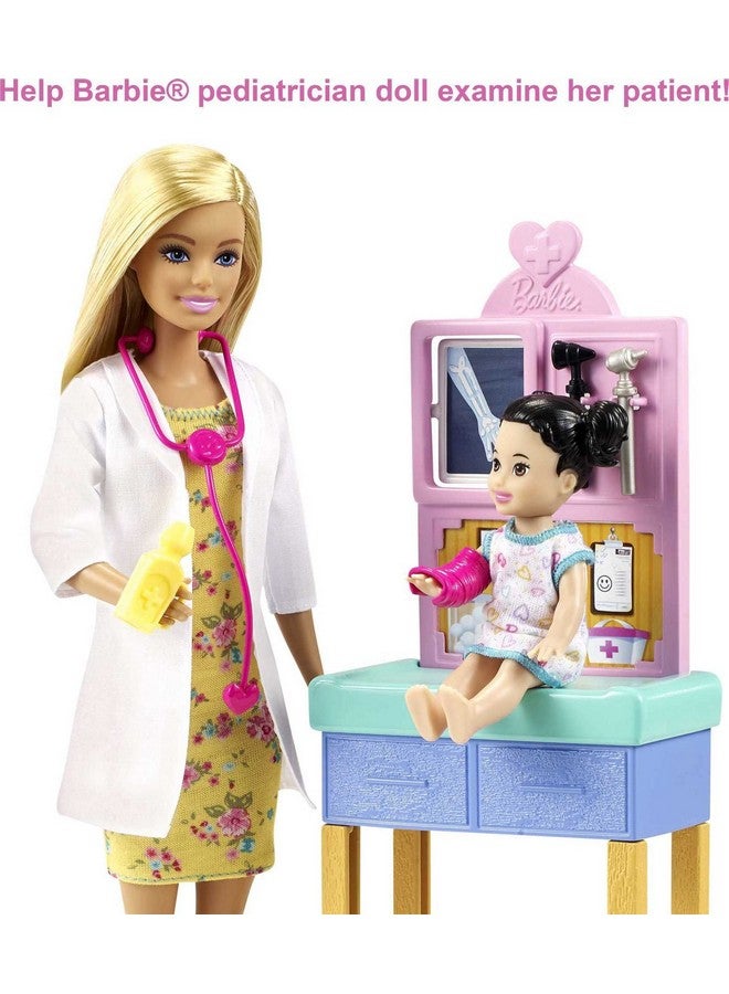Careers Doll & Playset Pediatrician Theme With Blonde Fashion Doll 1 Patient Doll Furniture & Accessories