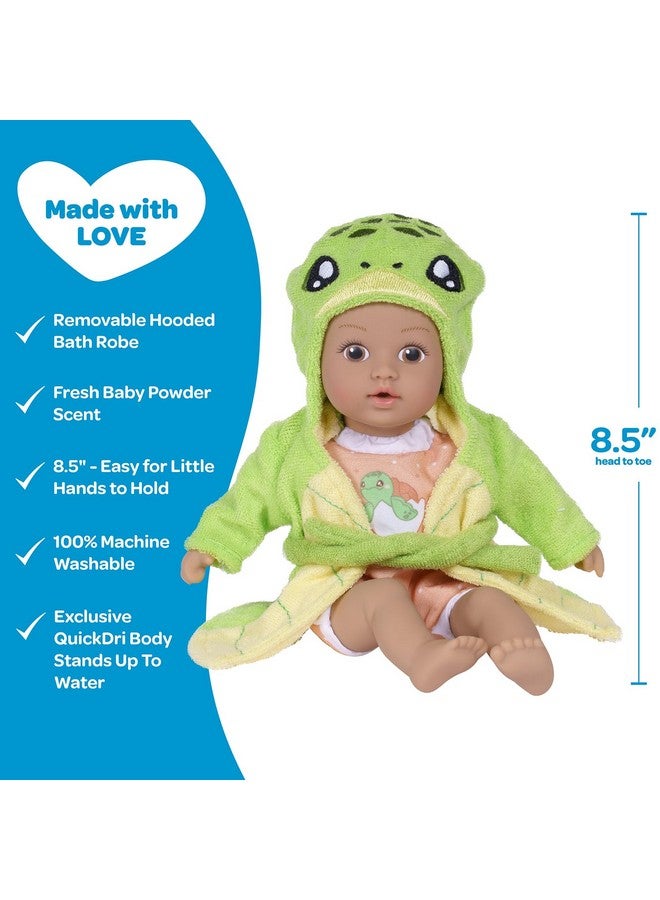 8.5” Bathtime Tot Sea Turtle Baby Doll Set In Exclusive And Premium Quality Quickdri™ Vinyl For Fun And Relaxing Toddler Bathtime