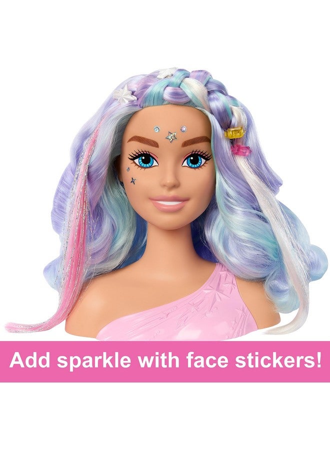 Doll Fairytale Styling Head Pastel Fantasy Hair With 20 Accessories Doll Head For Hair Styling