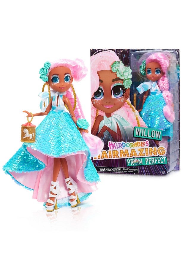 Hairmazing Prom Perfect Fashion Dolls Willow Pink And Green Hair Kids Toys For Ages 3 Up By Just Play