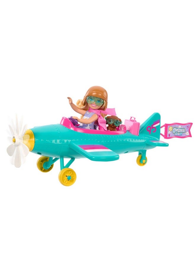 Chelsea Can Be… Doll & Plane Playset 2Seater Aircraft With Spinning Daisy Propellor & 7 Accessories Including Puppy & Stickers