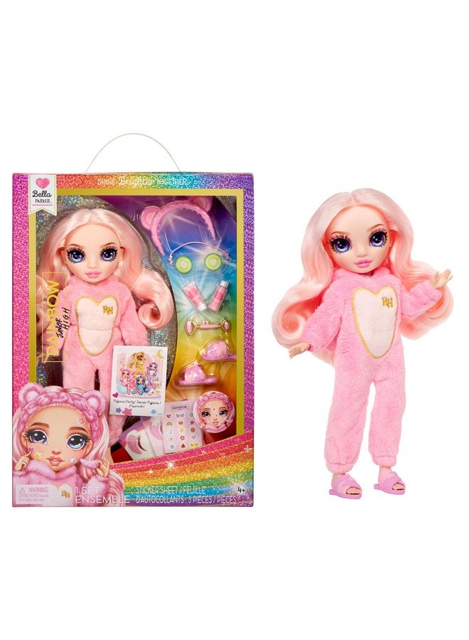 Jr High Pj Party Bella (Pink) 9” Posable Doll With Soft Onesie Slippers Play Accessories Kids Toy Ages 412 Years