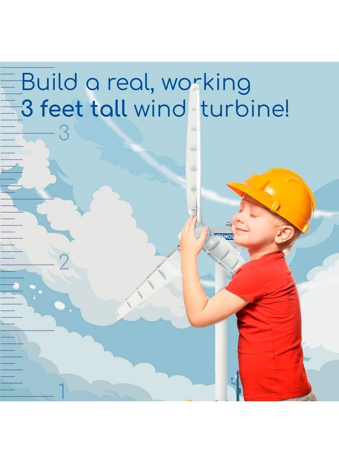 Wind Power V4.0 Stem Experiment Kit Build A 3Ft Wind Turbine To Generate Electricity Learn About Renewable Energy & Power A Small Model Car Weatherproof For Outdoor Use