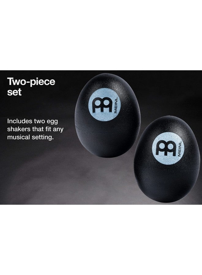Es2Bk Set Of Two Plastic Egg Shakers Black