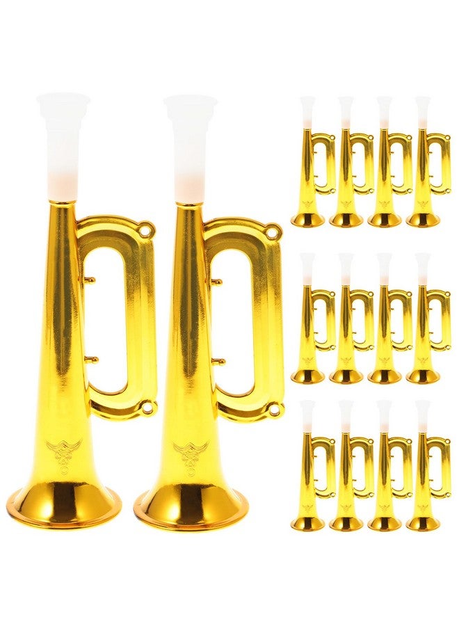 Toy Trumpet Childrens Trumpet Toy 14Pcs Plastic Trumpet Kids Trumpet Instrument Party Noise Makers Kids Birthday Party Favors Golden Kids Trumpet Toy Trumpet Party Air Horn