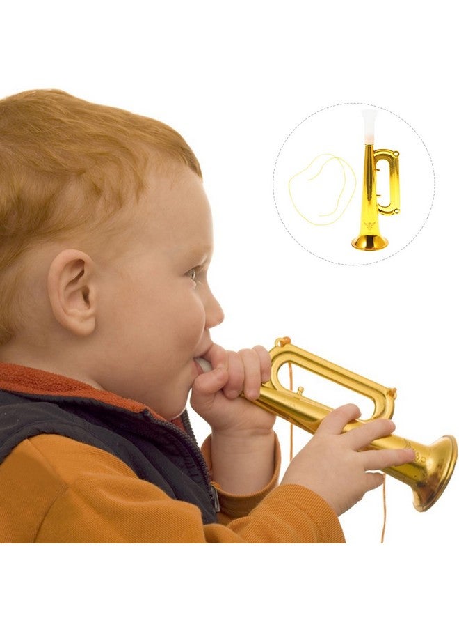Toy Trumpet Childrens Trumpet Toy 14Pcs Plastic Trumpet Kids Trumpet Instrument Party Noise Makers Kids Birthday Party Favors Golden Kids Trumpet Toy Trumpet Party Air Horn