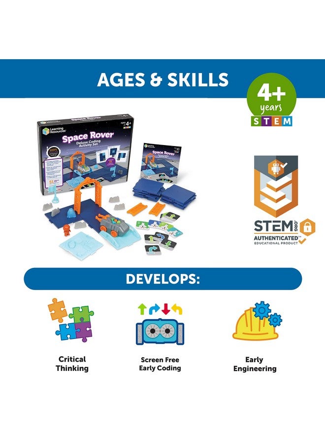 Space Rover Deluxe Coding Activity Set 51 Pieces Ages 4+ Coding For Kids Coding Toys Kids Stemtoys Stemspace Toys Astronaut Toys