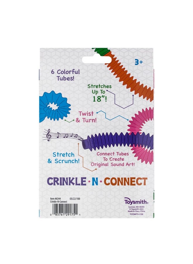 Crinkle N' Connect 6 Colors 6 Tubes Makes Sound Musical Toy Fidget Toy For Boys And Girls Ages 3+