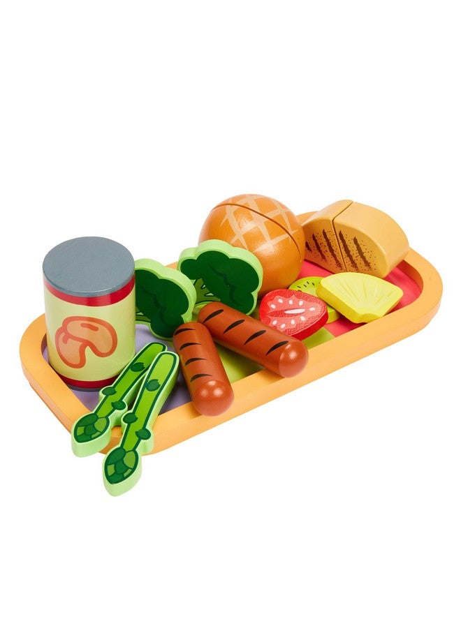 Bluey Dine In With Bluey Set 32Piece Wooden Toy Set With Magic Asparagus Plates Utensils & More Perfect For Roleplay & Imaginative Fun Fsccertified Suitable For 3 Years & Up