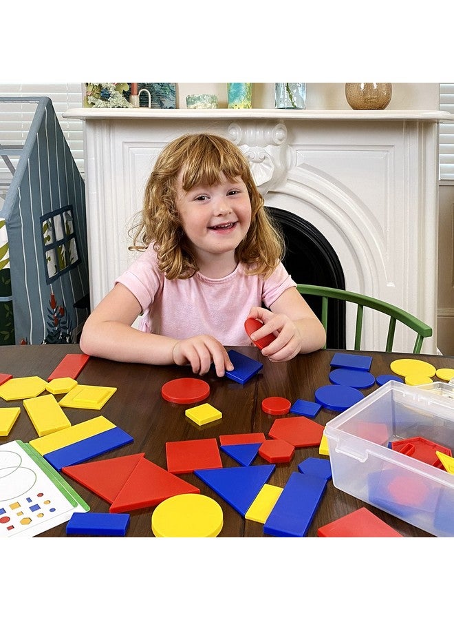 Kids First Math Attribute Blocks Math Kit With Activity Cards Develop Skills In Logical Thinking Classifying Comparing Visual Handson Math For Athome Or Classroom Learning Ages 3+