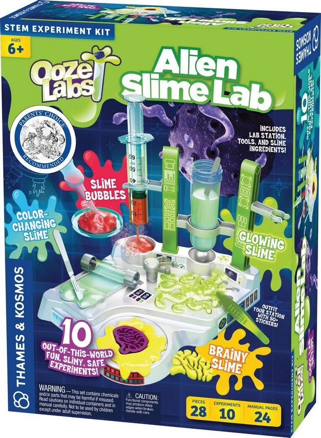 Ooze Labs Alien Slime Lab Science Experiment Kit & Lab Setup 10 Experiments With Slime A Parents' Choice Recommended Award Winner