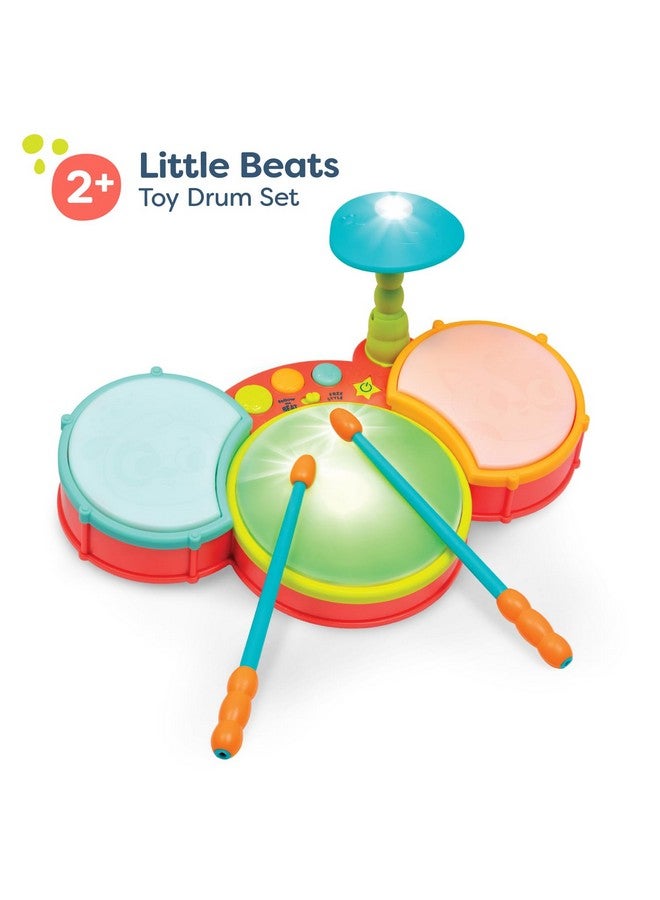 Little Beats Kids Drum Set Musical Instrument Instruments For Toddlers Music & Lights 2 Years +