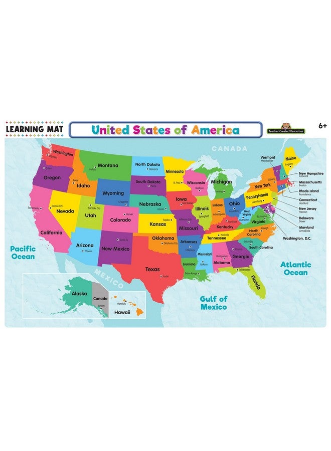 United States Of America Map Learning Mat