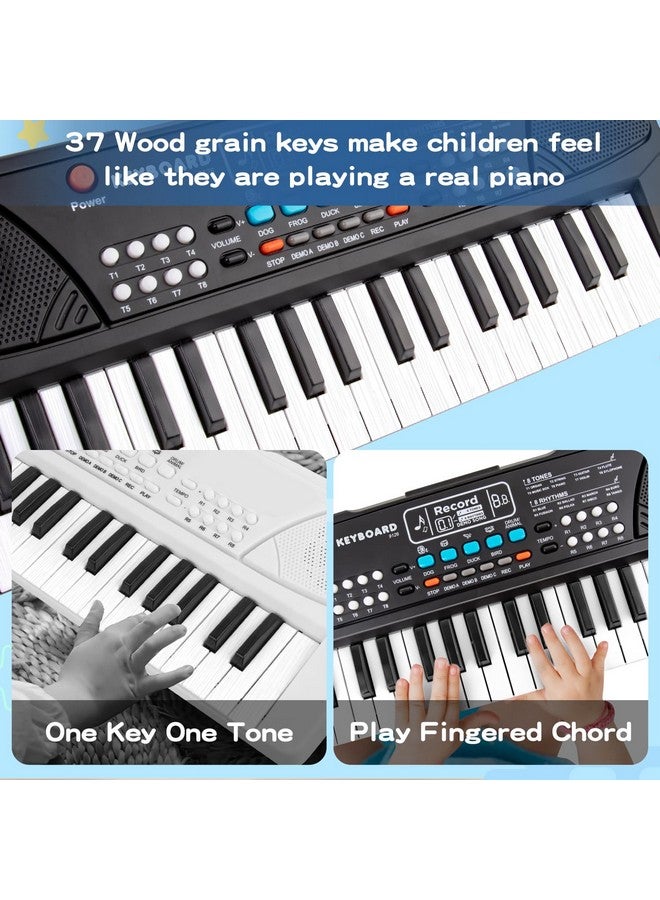 Kids Keyboard Piano 37 Keys Piano For Kids Beginners Electronic Piano With Microphone Educational Musical Toys For 3 4 5 6 Year Old Boys Girls Gifts Age 35