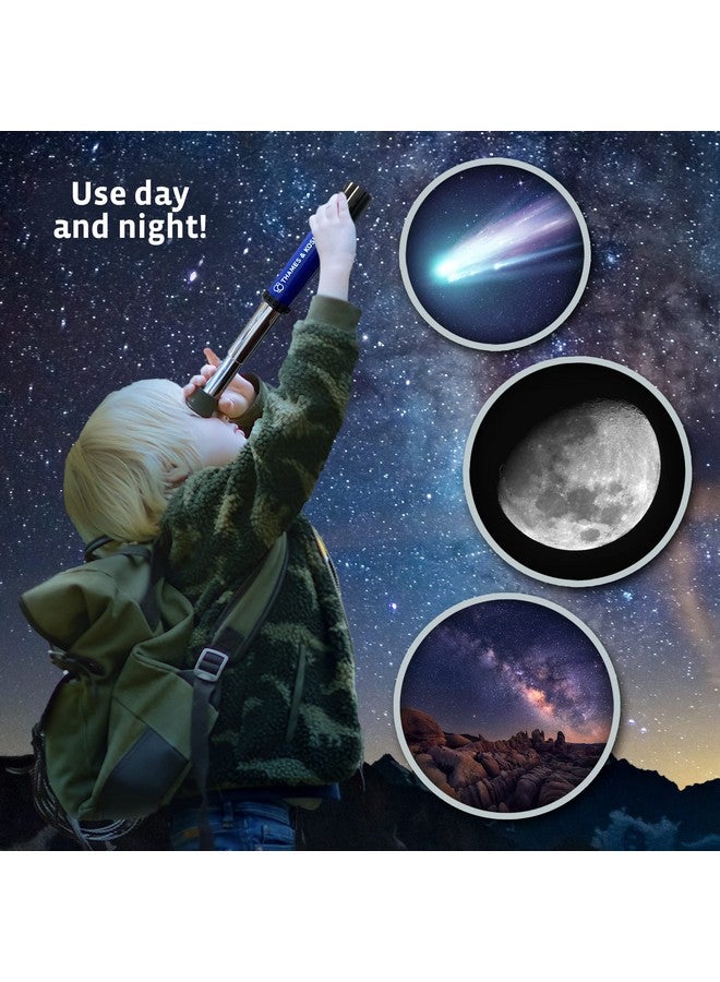 My Discovery Telescope Refracting Telescope With 12X Magnification Compact & Portable For Land & Night Sky Observations See The Moon Planets Wild Animals In Your Backyard