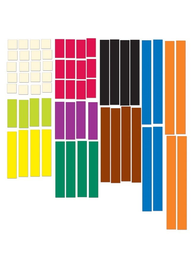 Magnetic Cuisenaire Rods Early Match Concepts School Supplies Multicolor 64 Pieces Ages 5+