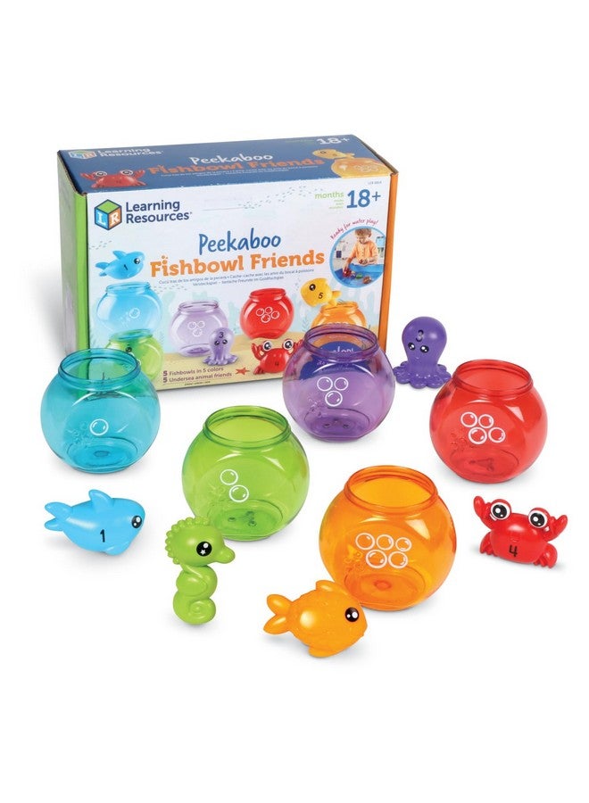 Peekaboo Fishbowl Friends 10 Pieces Ages 18 Months+ Learning Toys Baby Toys Educational Toysfish Toysanimal Toysbath Toys