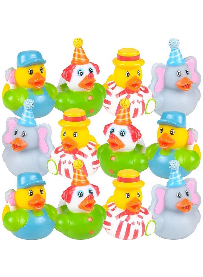 Carnival Rubber Duckies For Kids Pack Of 12 Cute Duck Bathtub Pool Toys Fun Carnival Supplies Birthday Party Favors For Boys And Girls