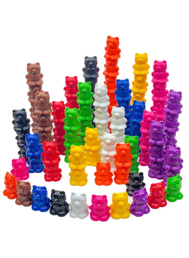 Stackable Counting Bears Color Sorting Toys For Toddlers 100 Pc Montessori Toddler Sorting Toys Sorting Games Teaching Counting Toys For Toddlers 3+ Manipulatives For Preschoolers