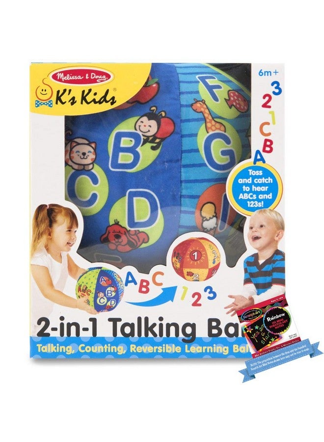 2In1 Talking Ball K'S K I D S Series Learning Toy Bundle With 1 Theme Compatible M&D Scratch Fun Minipad (09181)