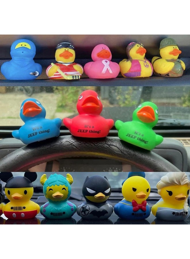 10 Pcs Duck Plug Rubber Duck Mountflock Locker Rubber Duck Holder For Jeep Dash And Fixed Displaygift For Jeep Lover Includes Double Sided Stickers Inside （Excluding Rubber Duck） (10Pcs)