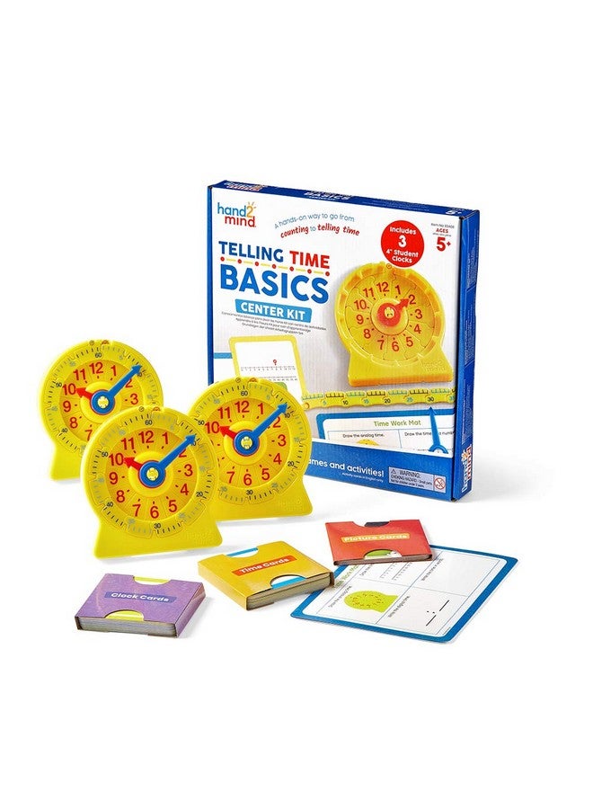 Telling Time Basics Center Kit Numberline Learn To Tell Time Activity Set Telling Time Teaching Clock Activities Analog Classroom Clock For Kids Math Manipulatives For Elementary School