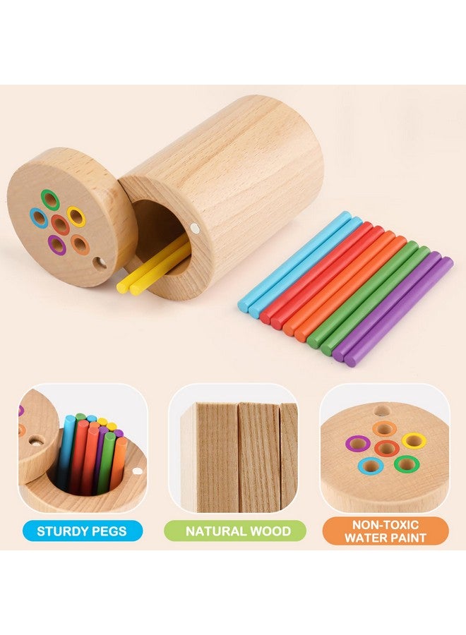 Montessori Toys For 2 3 Year Old Toddler Toys Color Matching Fine Motor Toys For Toddlers 3 Sensory Toys Wooden Educational Toys For 2 Year Old