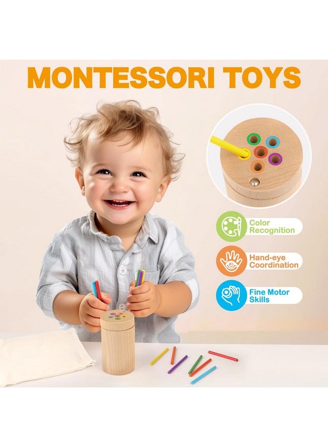 Montessori Toys For 2 3 Year Old Toddler Toys Color Matching Fine Motor Toys For Toddlers 3 Sensory Toys Wooden Educational Toys For 2 Year Old