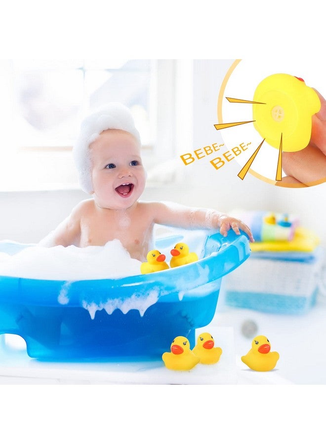 400 Pcs Mini Rubber Ducks Float Tiny Shower Rubber Ducks Small Rubber Ducks Bath Toy Rubber Duck Party Decoration Fun Squeak Small Duck Pool Toy (Yellow 1.57 X 1.57 X 1.18 Inch)